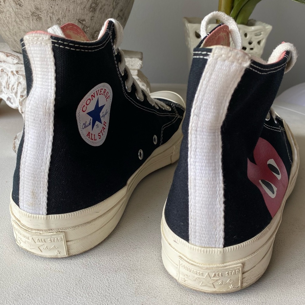 CONVERSE Comme des Garçons PLAY x Chuck Taylor All Star High-Top Sneakers M9 W11 - Picture 6 of 11
